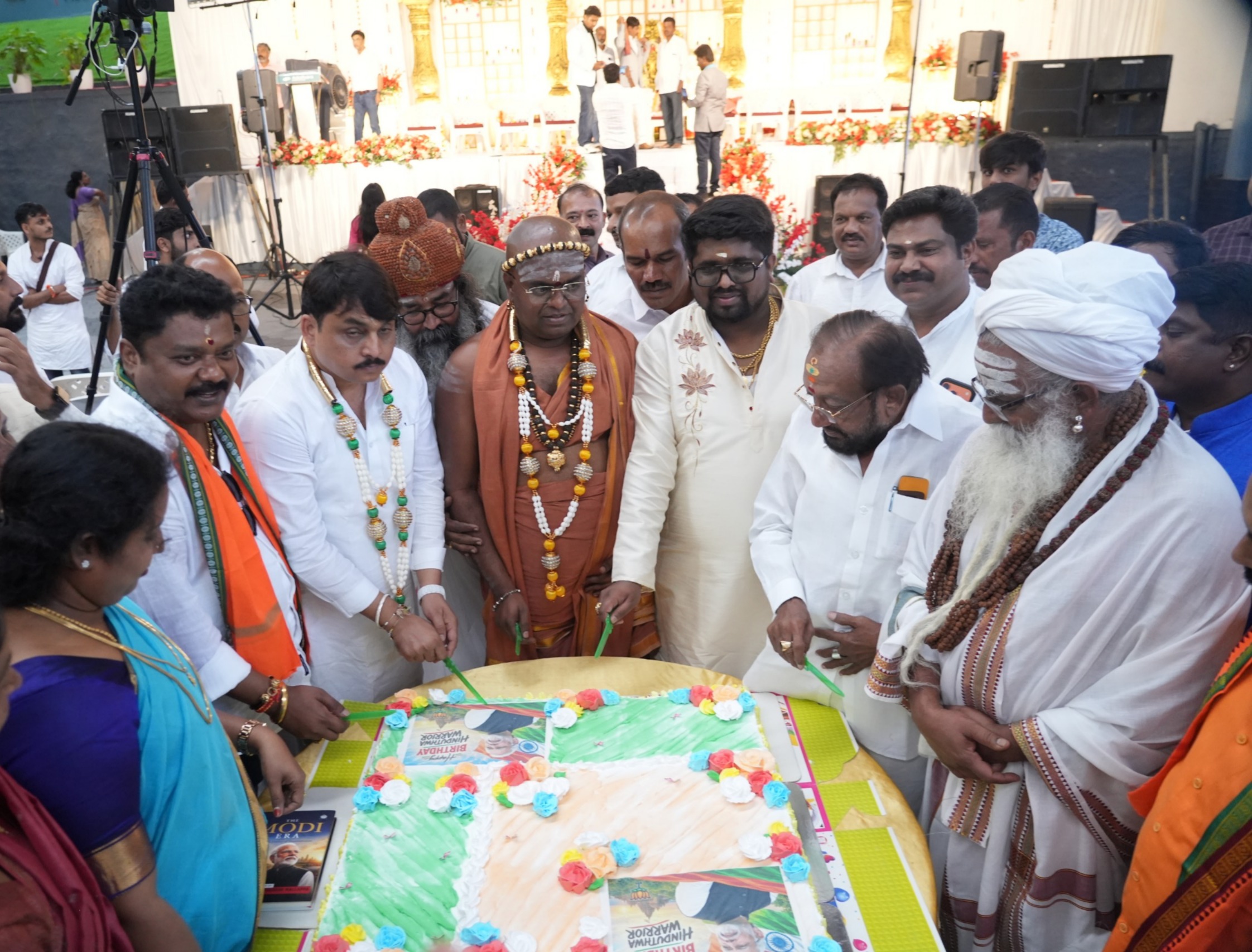 76-Kg Cake Cut by Dr. Bhargav Mallappa to Celebrate PM Modi&rsquo;s 76th Birthday