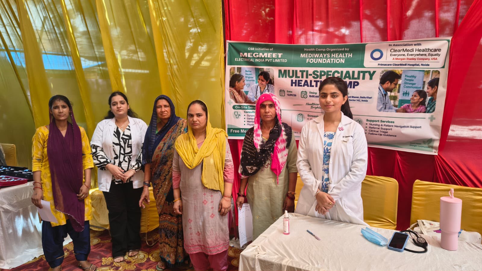 Megmeet Electrical India Pvt. Ltd. and Mediways Health Foundation Organise Free Multi-Speciality Health Camp in Noida