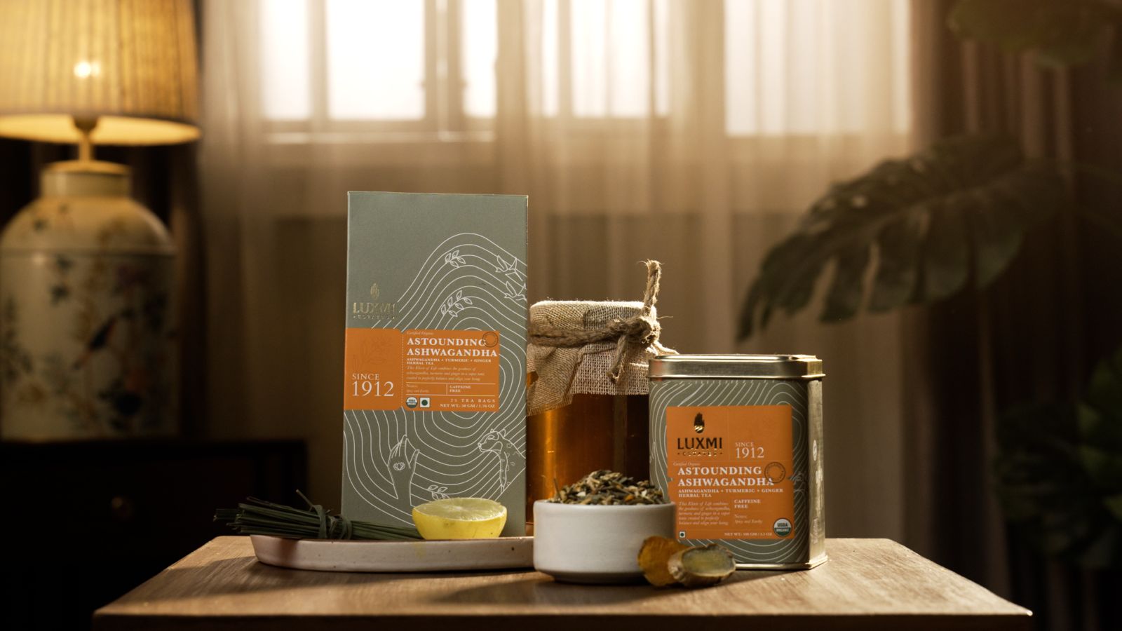 Nurture your mind and body with Luxmi Estates' Wellness Herbal Blends