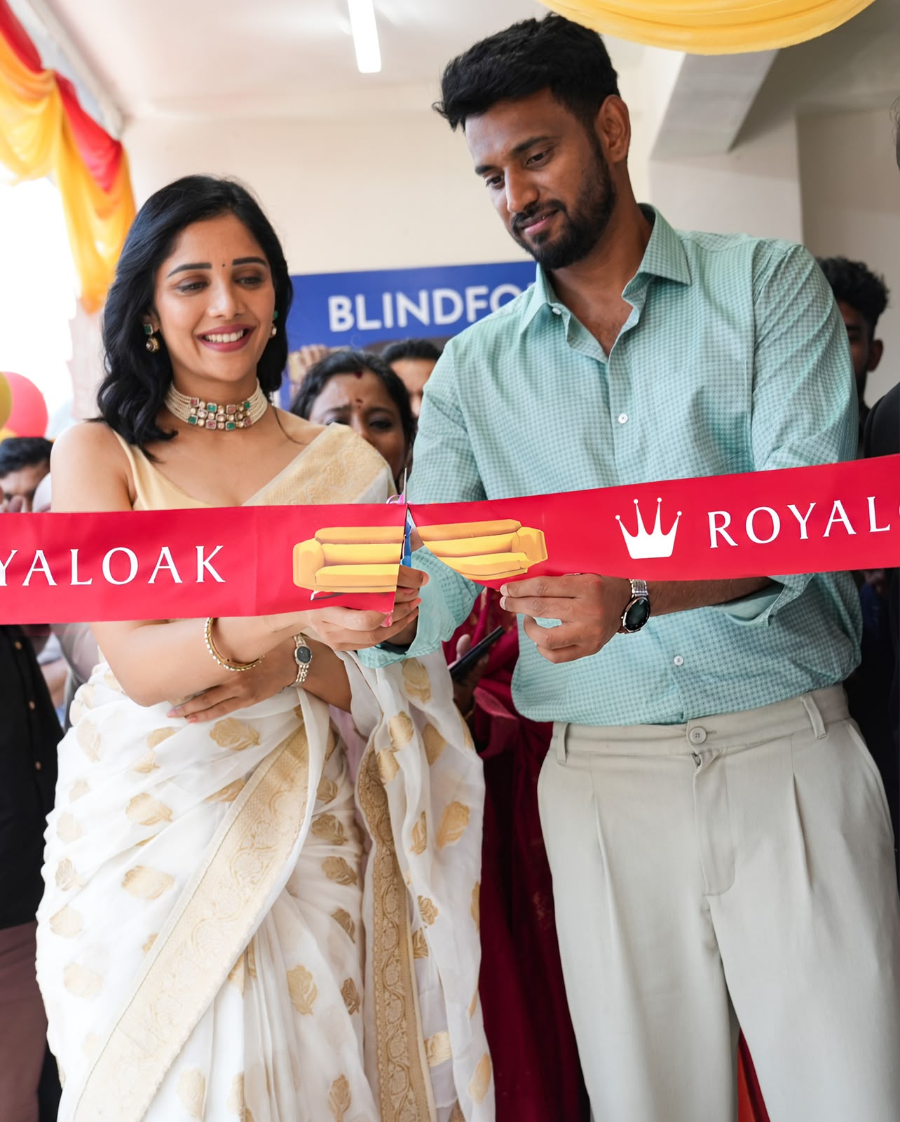Actors Darling Krishna and Milana Nagaraj Inaugurate Royaloak&rsquo;s Largest Store in Bangalore Yet