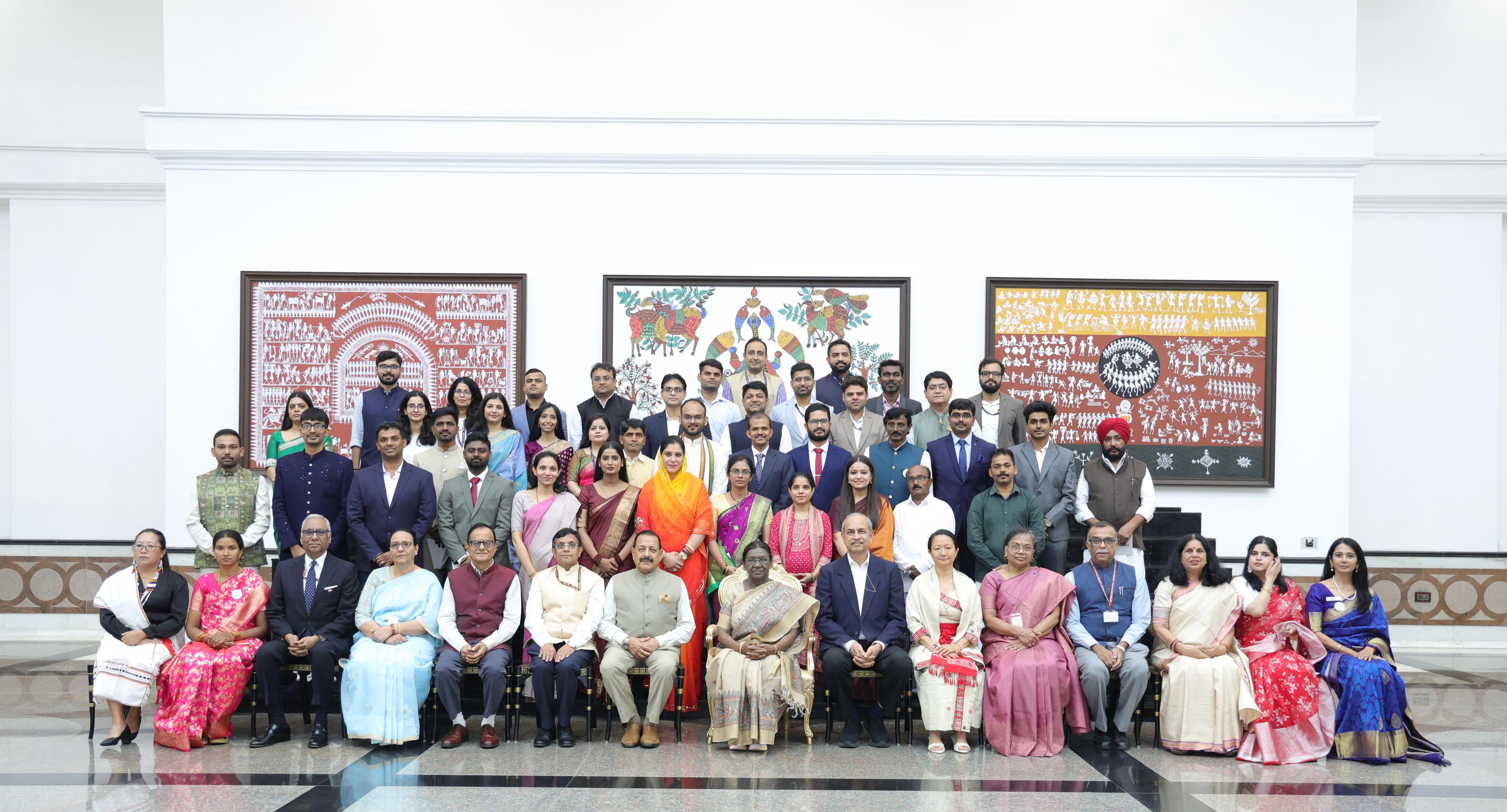 President Honours Two AIC-JKLU Startup Founders for Grassroots Innovation