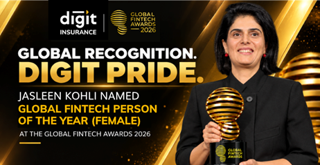 For Press | Digit Insurance&rsquo;s MD & CEO Jasleen Kohli Named Global Fintech Person of the Year 2026