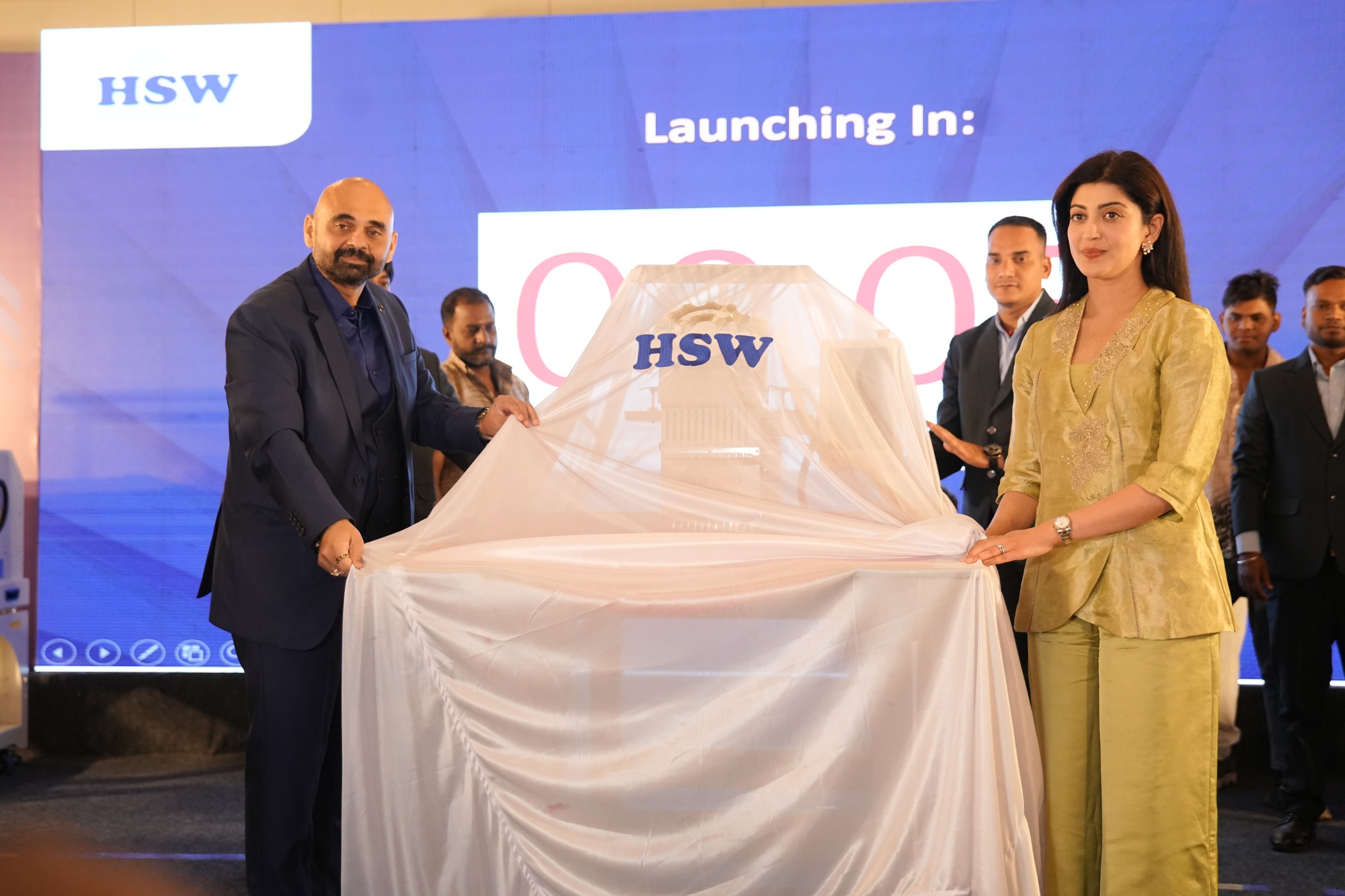 Actress Pranitha Subhash Launches HSW’s Embroidery Machines