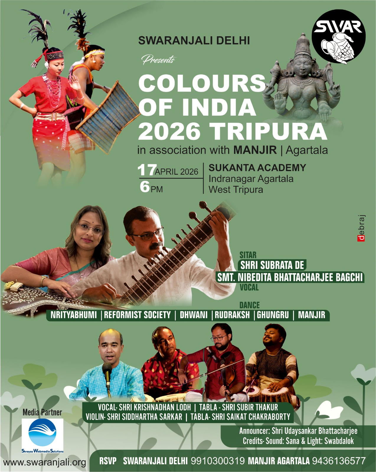 Swaranjali Delhi to Host &lsquo;Colours of India 2026 &ndash; Tripura&rsquo; in Agartala on April 17