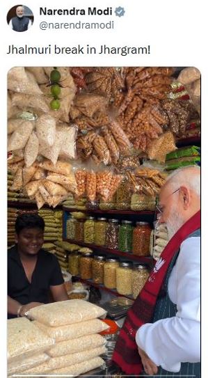 Modi&rsquo;s Jhalmuri Stop in Jhargram Wins Hearts During Bengal Visit