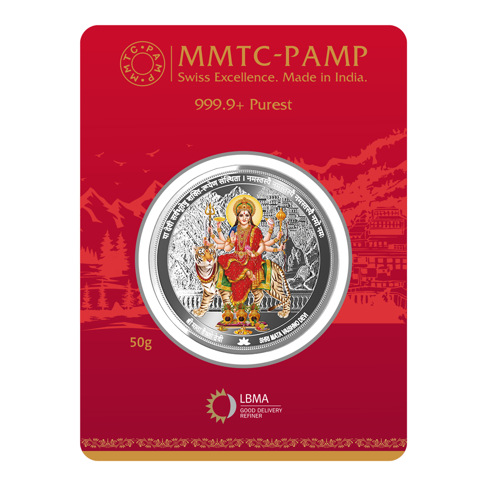 MMTC-PAMP Marks Navratras with Launch of 50g 999.9 Pure Silver Vaishno Devi Coin