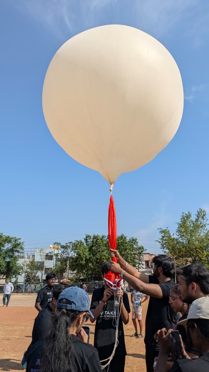 Team VITAKSH of VIT Bhopal Successfully Launches Institute&rsquo;s First Student-Led Balloon Satellite Mission