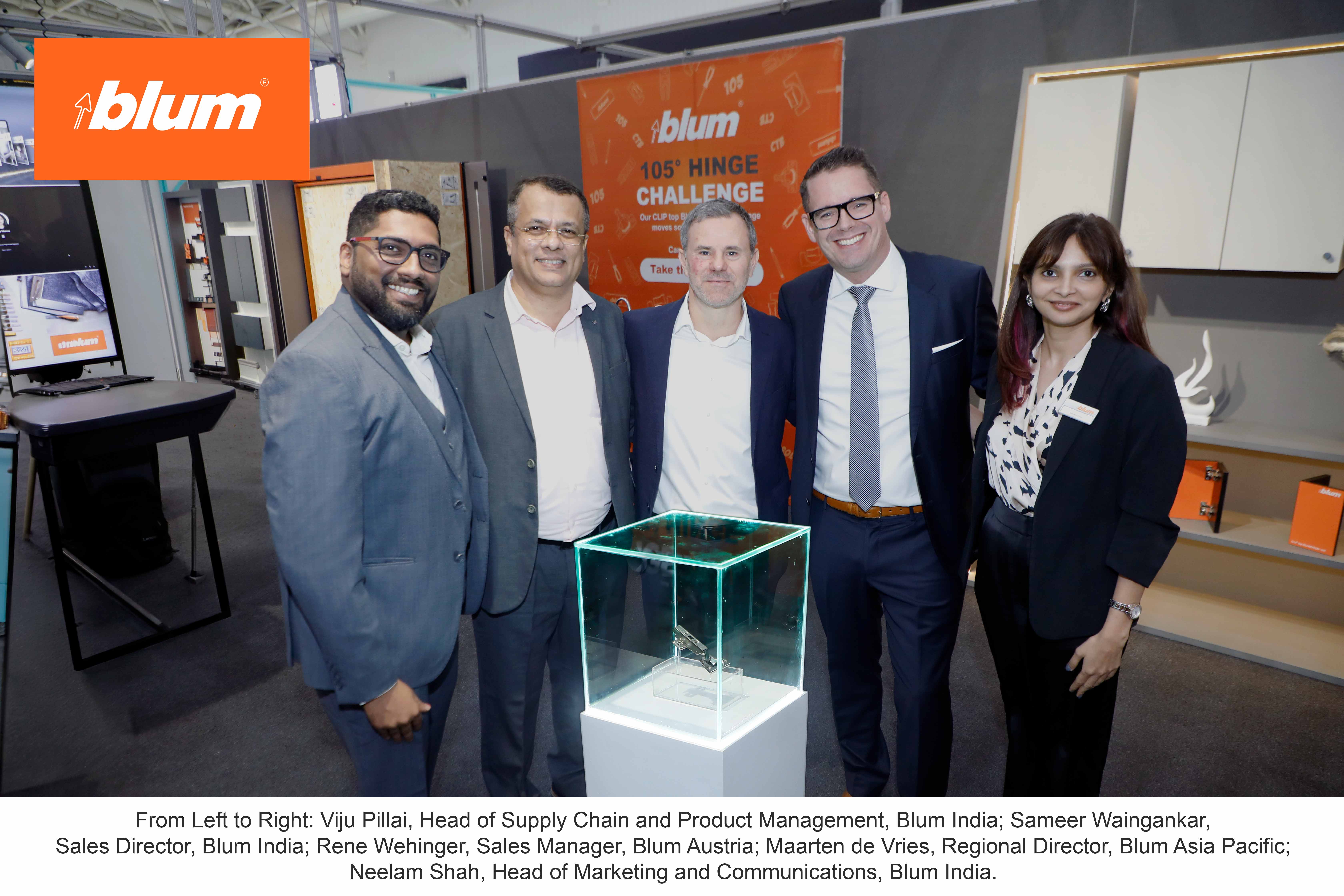 Blum introduces the CLIP top BLUMOTION 105 degree hinge as a universal solution for Indian cabinetry needs