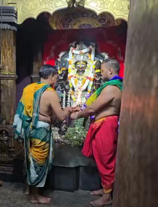 Heavy Rush of Devotees Continues for Anasara Darshan at Shri Alarnath Temple