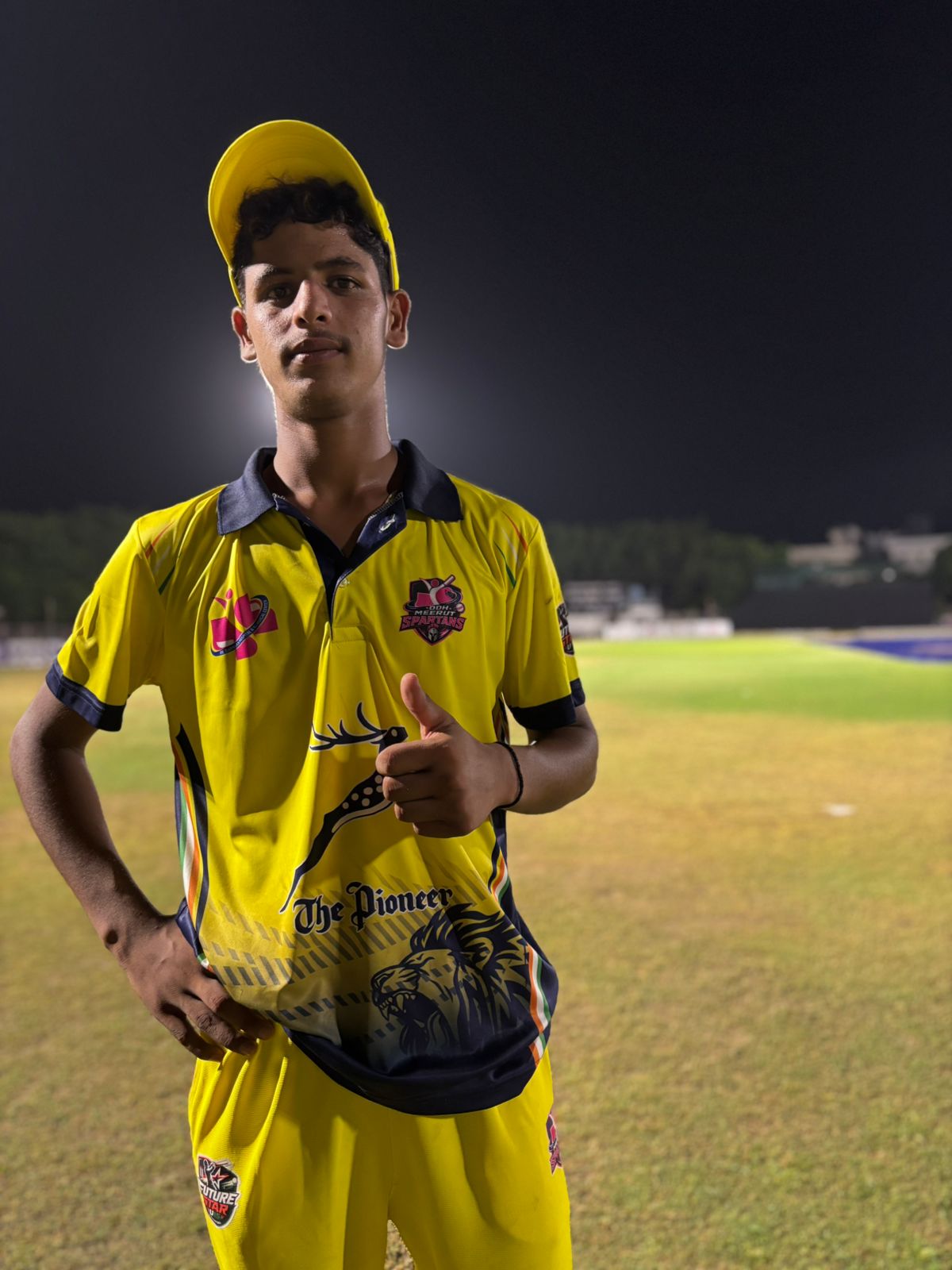 Aayan Siddiqui stars with bat and ball for Meerut Spartans