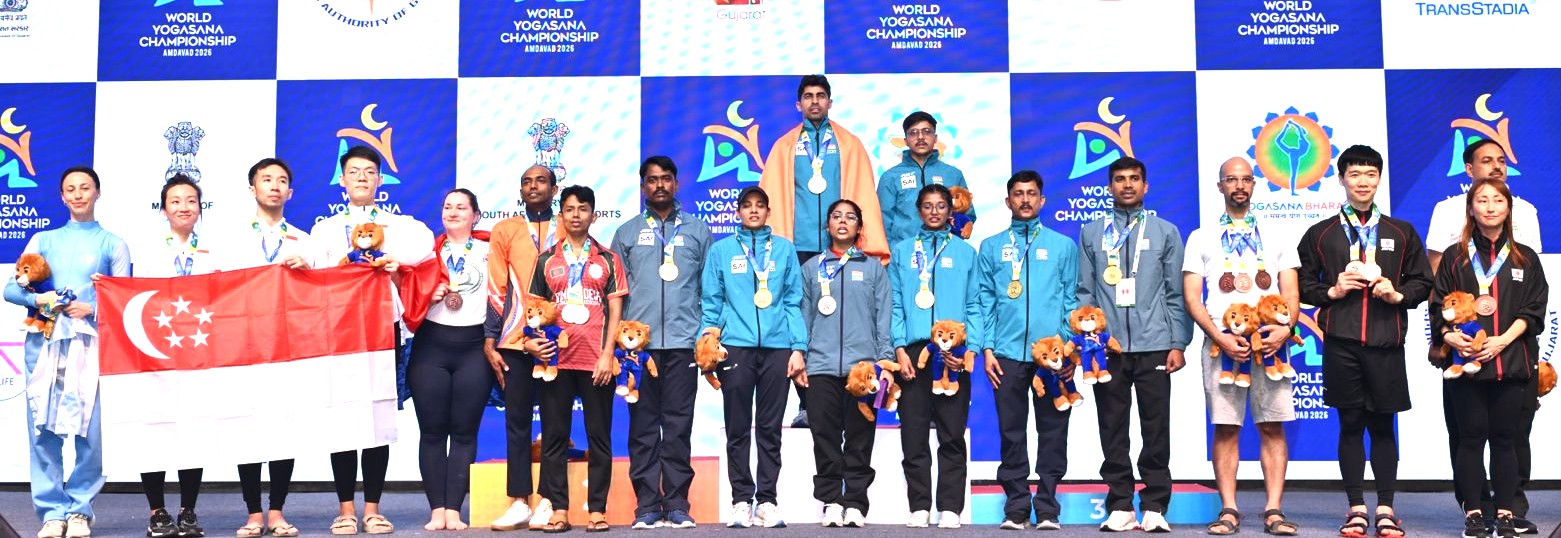 World Yogasana Championships 2026: Hosts India extend lead at top of medals tally with 22 gold