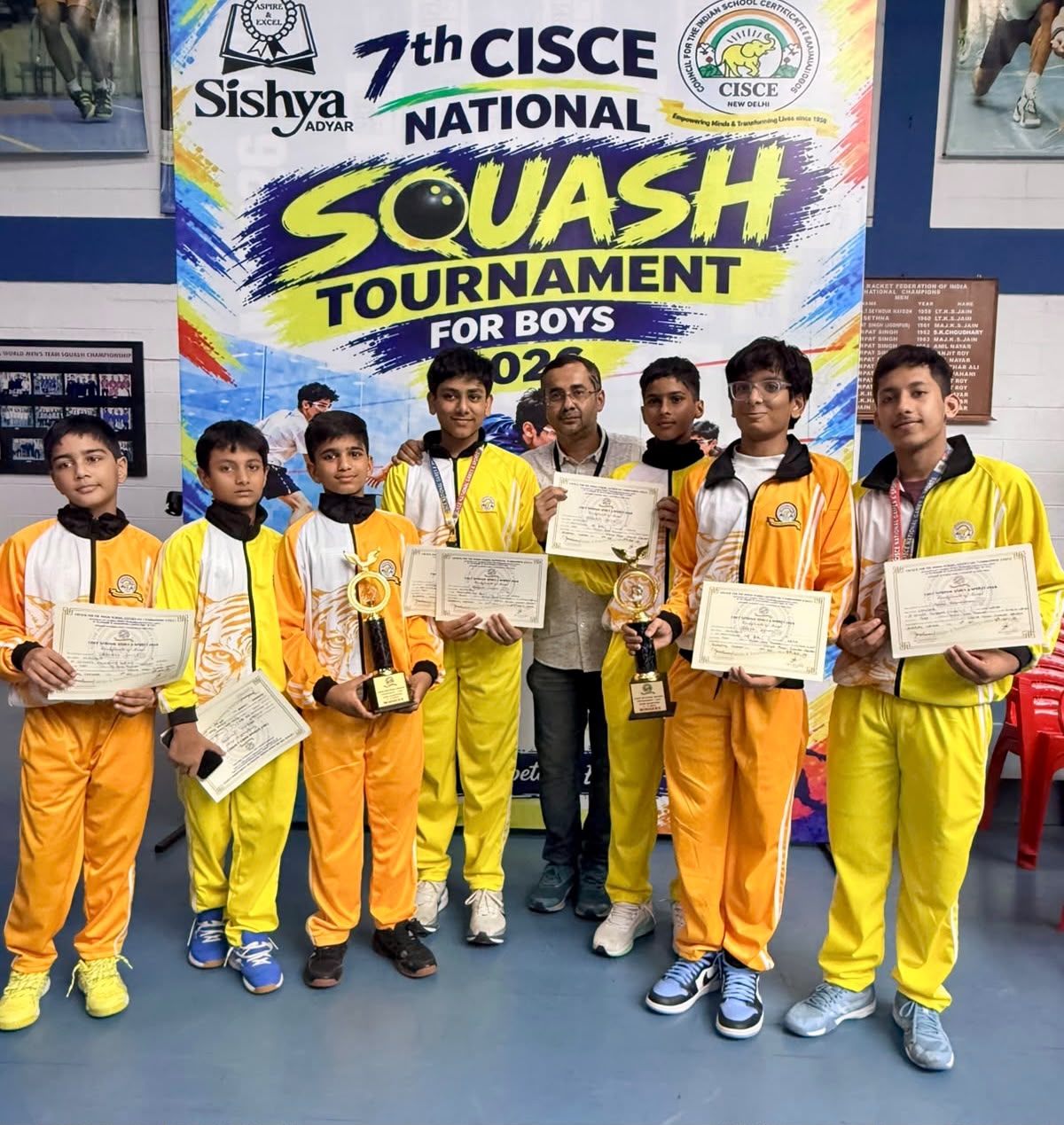 for La Martiniere for Boys, Kolkata, making history with Double National Squash Golds and CISCE Chess National Title.