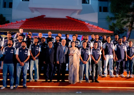 Team India Receives Warm Welcome at Indian High Commission Ahead of Colombo Test