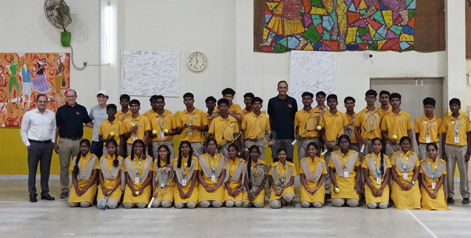 Media Alert || Olympic Medalist Rajeev Ram Hosts Tennis Masterclass for Students at Christel House India