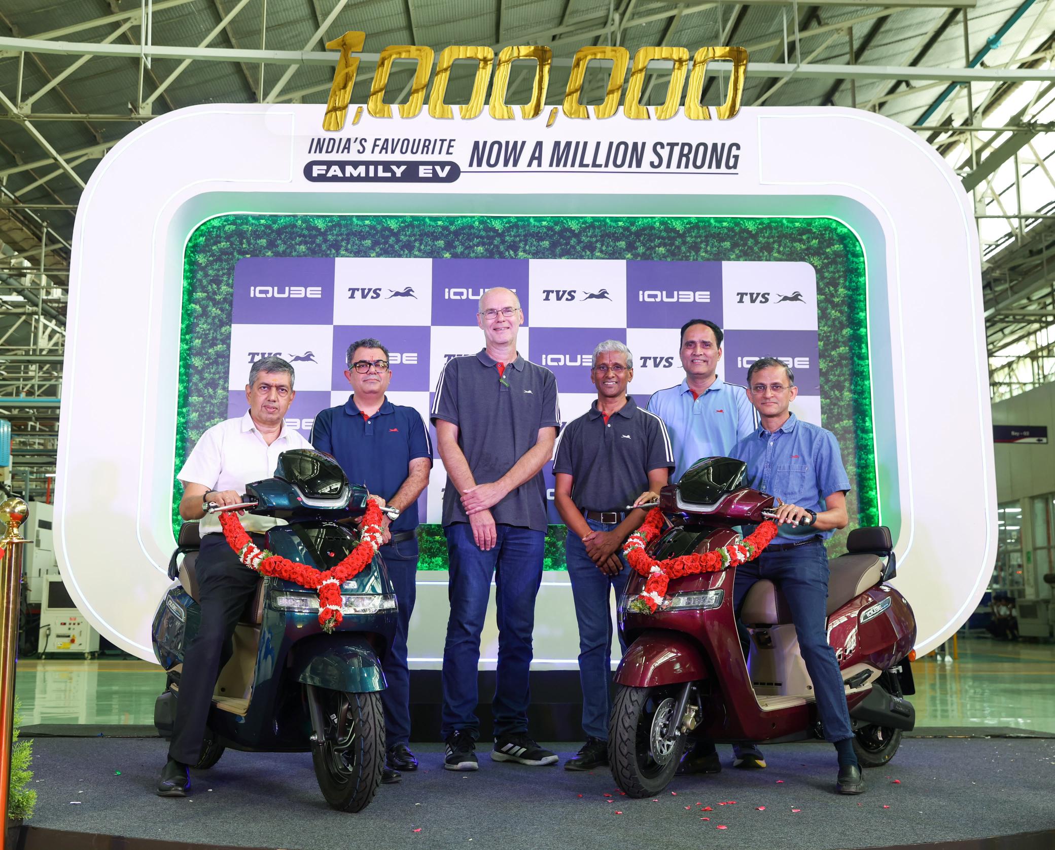 One Millionth TVS iQube Rolled out: Reflects TVS Motor&rsquo;s Role In Shaping India's EV Transformation