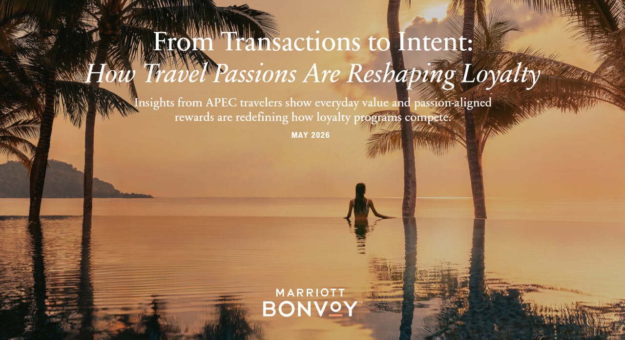 Travel passions and local behaviors are reshaping hotel loyalty across Asia Pacific excluding China, new Marriott Bonvoy report finds