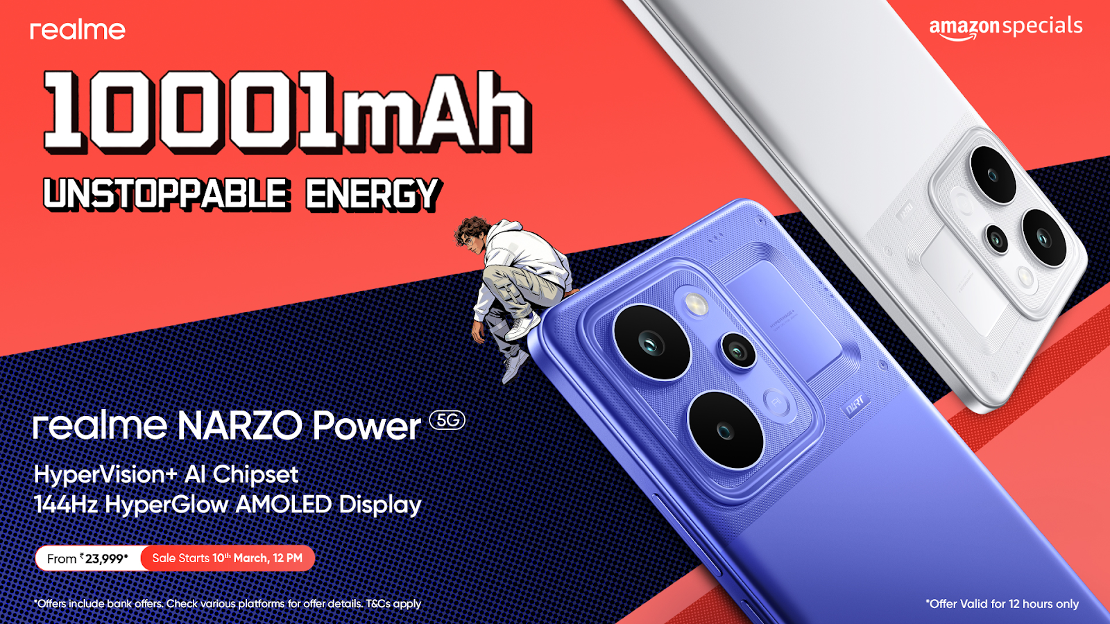 realme Redefines Endurance with the all new realme NARZO Power 5G on Amazon, platform&rsquo;s first 10,001mAh Battery
