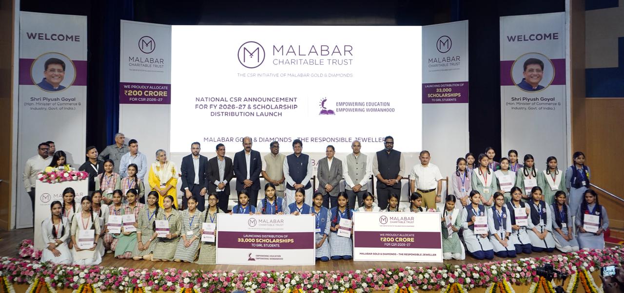 Union Minister Piyush Goyal Unveils Malabar Gold & Diamonds&rsquo; Rs.200 Crore CSR Initiative for FY 2026&ndash;27