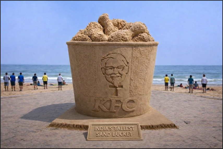 KFC Unveils India’s Tallest Sand Bucket