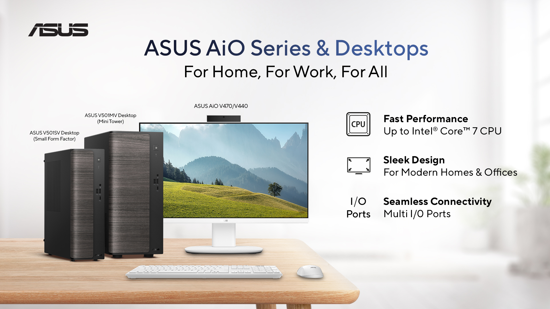 ASUS Launches V501 Desktop and AiO V400 Series, Expands Consumer PC Portfolio