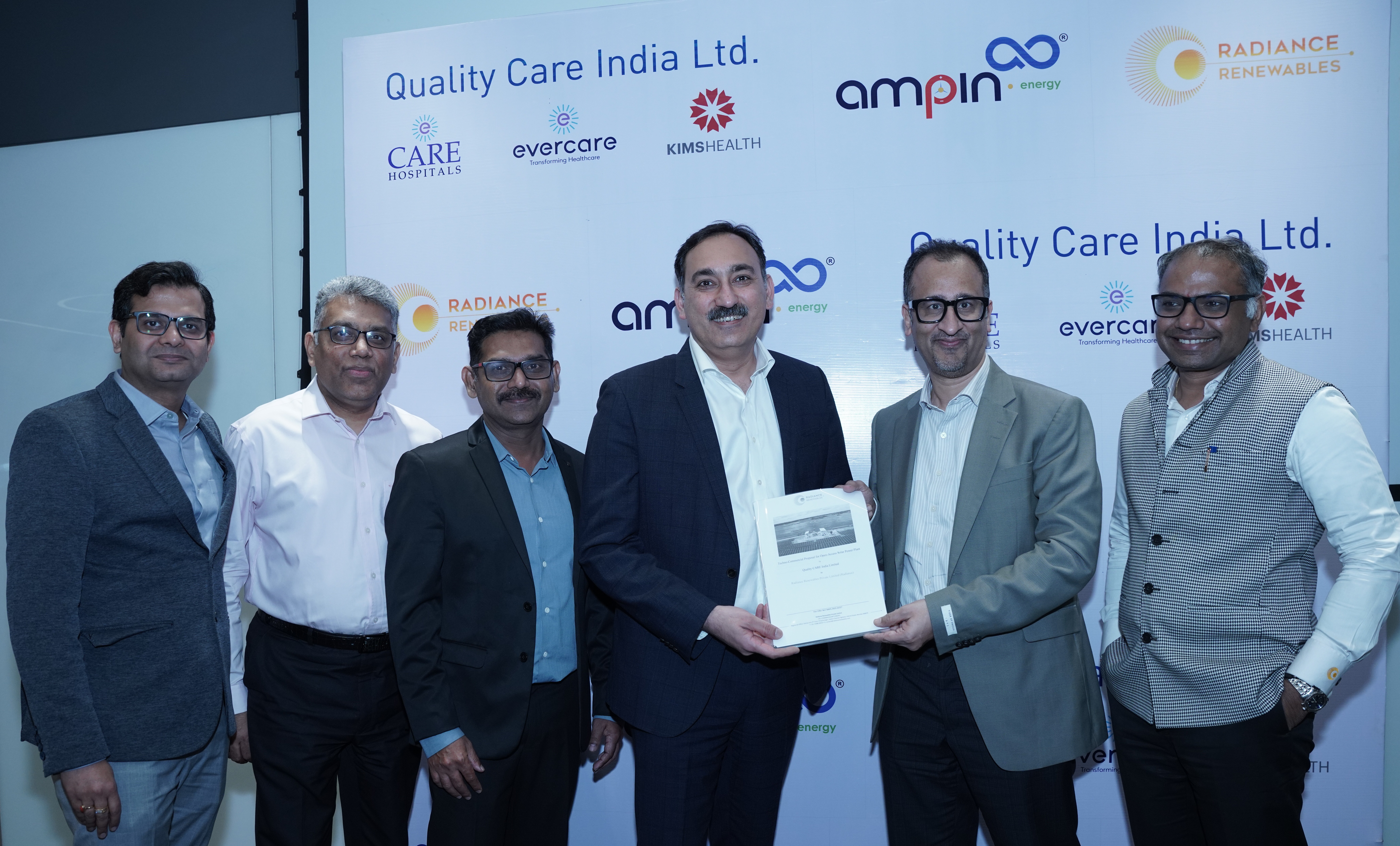 Healthcare major QCIL signs solar power pacts with AMPIN and Radiance for multi-state hospital network