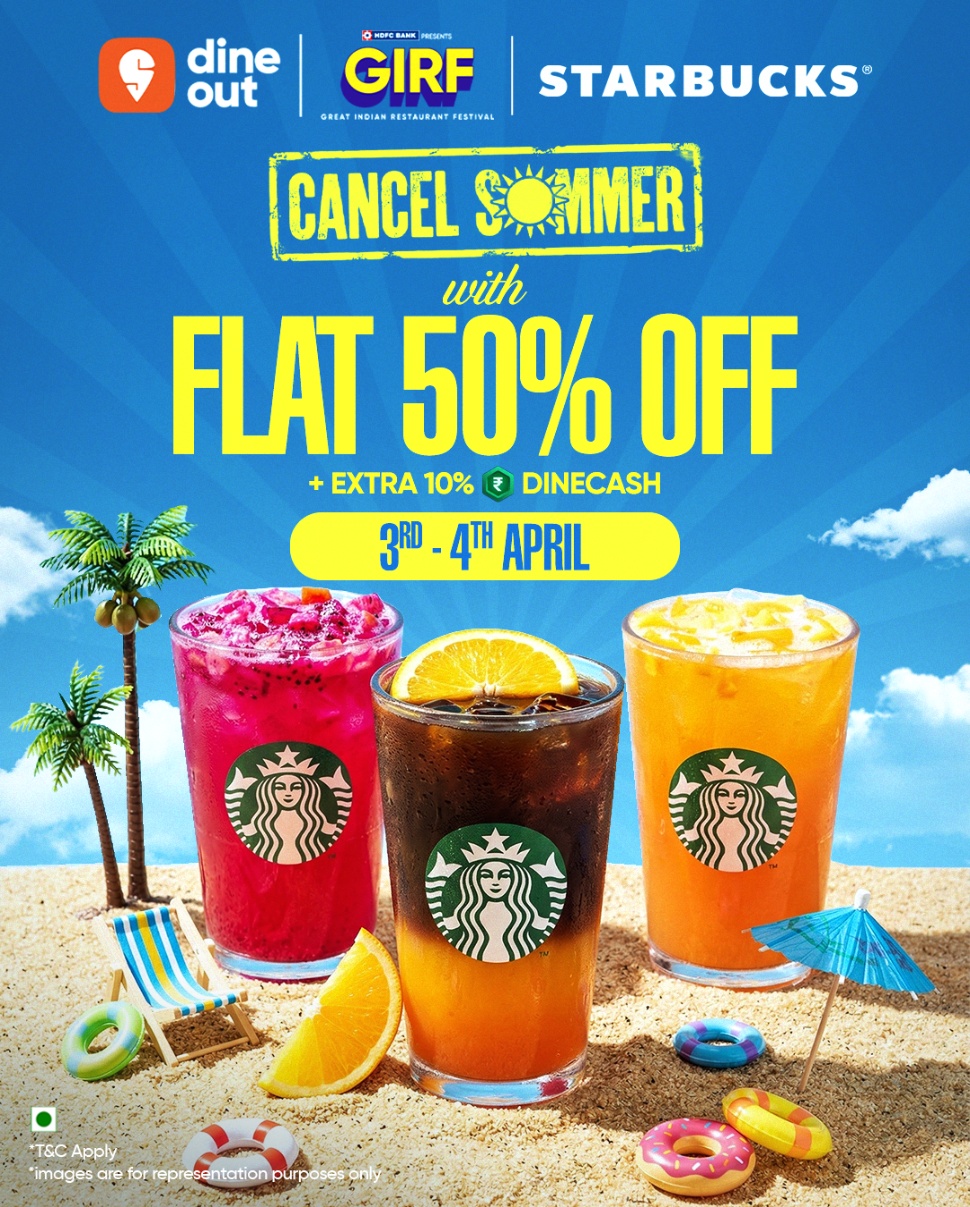 Swiggy Dineout and Starbucks &lsquo;Cancel Summer&rsquo; with 50% Off and a Multi-Sensory Twist