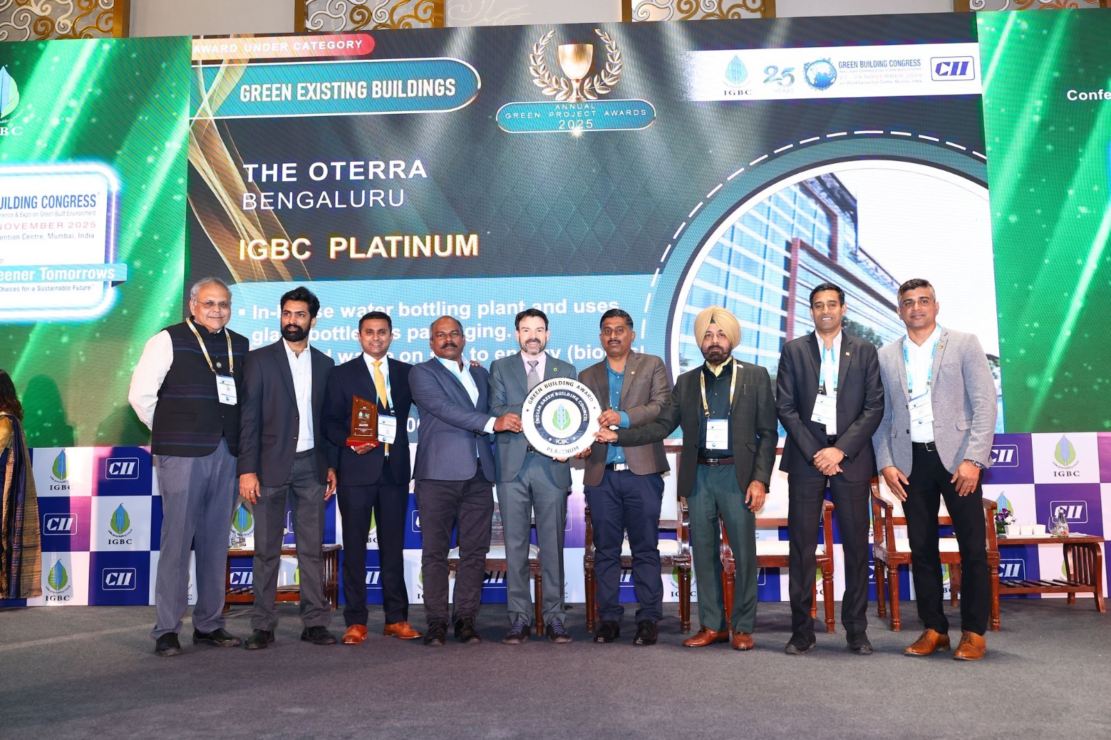 The Oterra Hotel Achieves Prestigious IGBC Green Existing Building Platinum Award